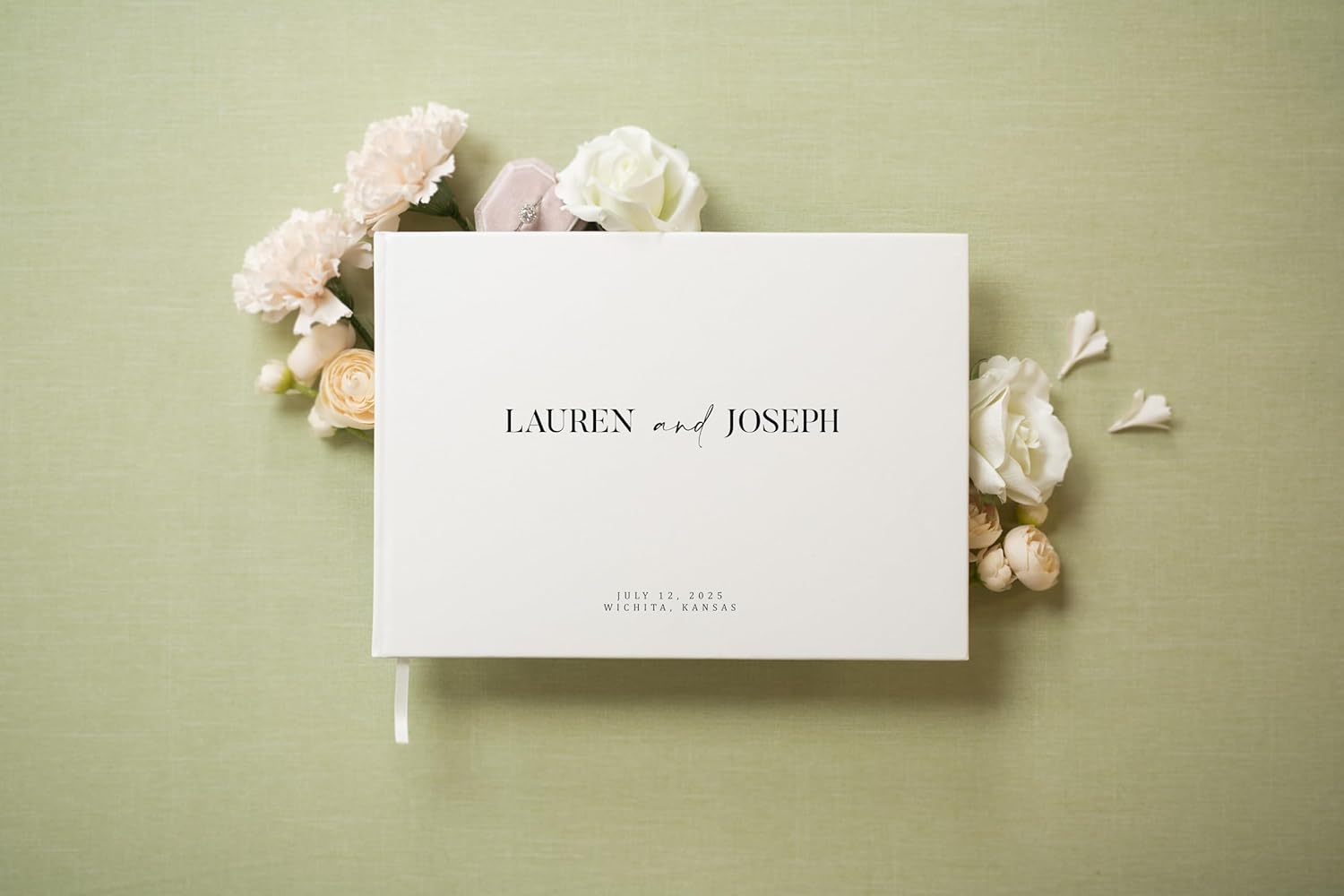 Personalized Wedding Book Set with Guestbook and Vow Books