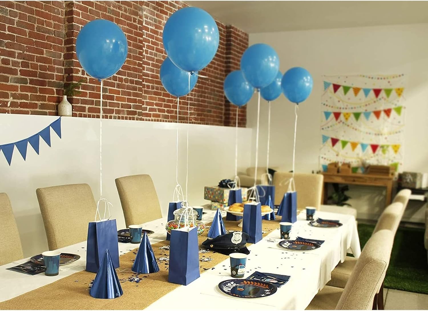 144 Piece Police Birthday Party Supplies for 24 Guests
