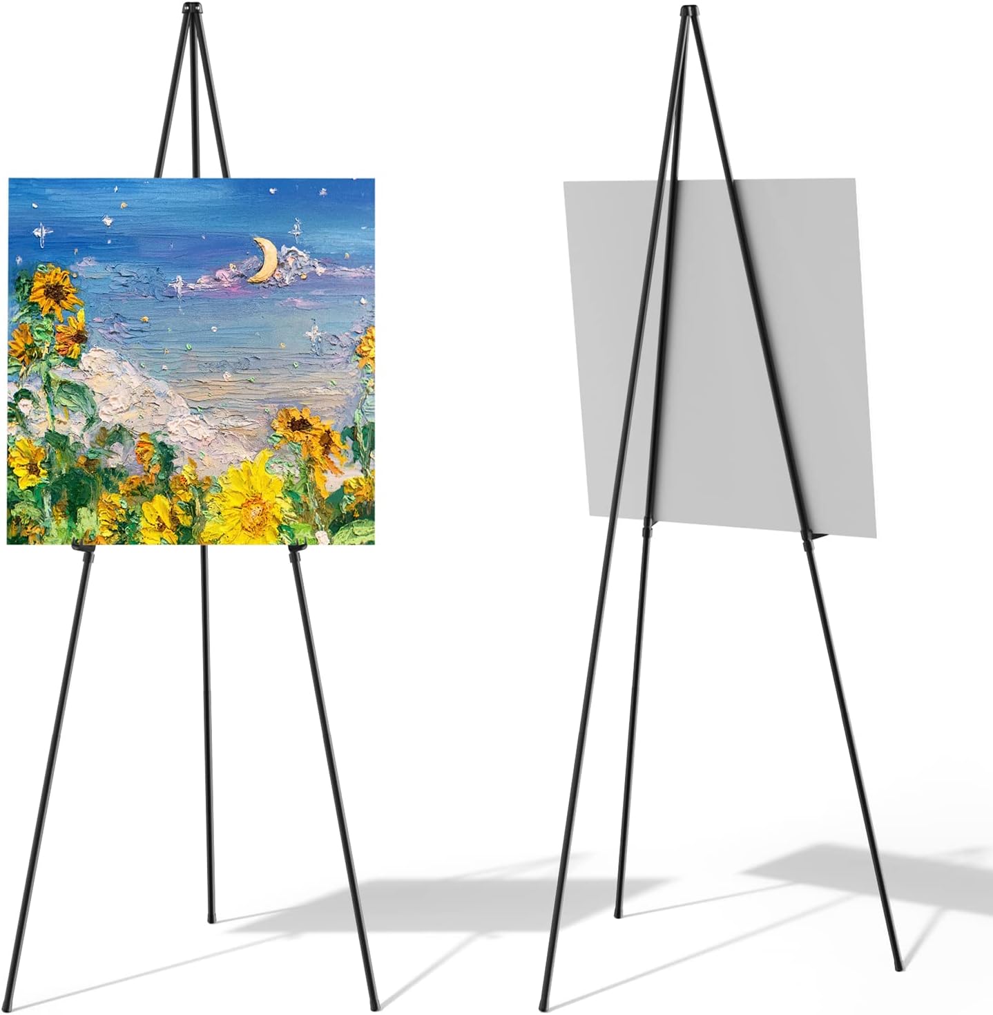 Thicken Display Artist Easel Stands 63 Portable Black 2Pack