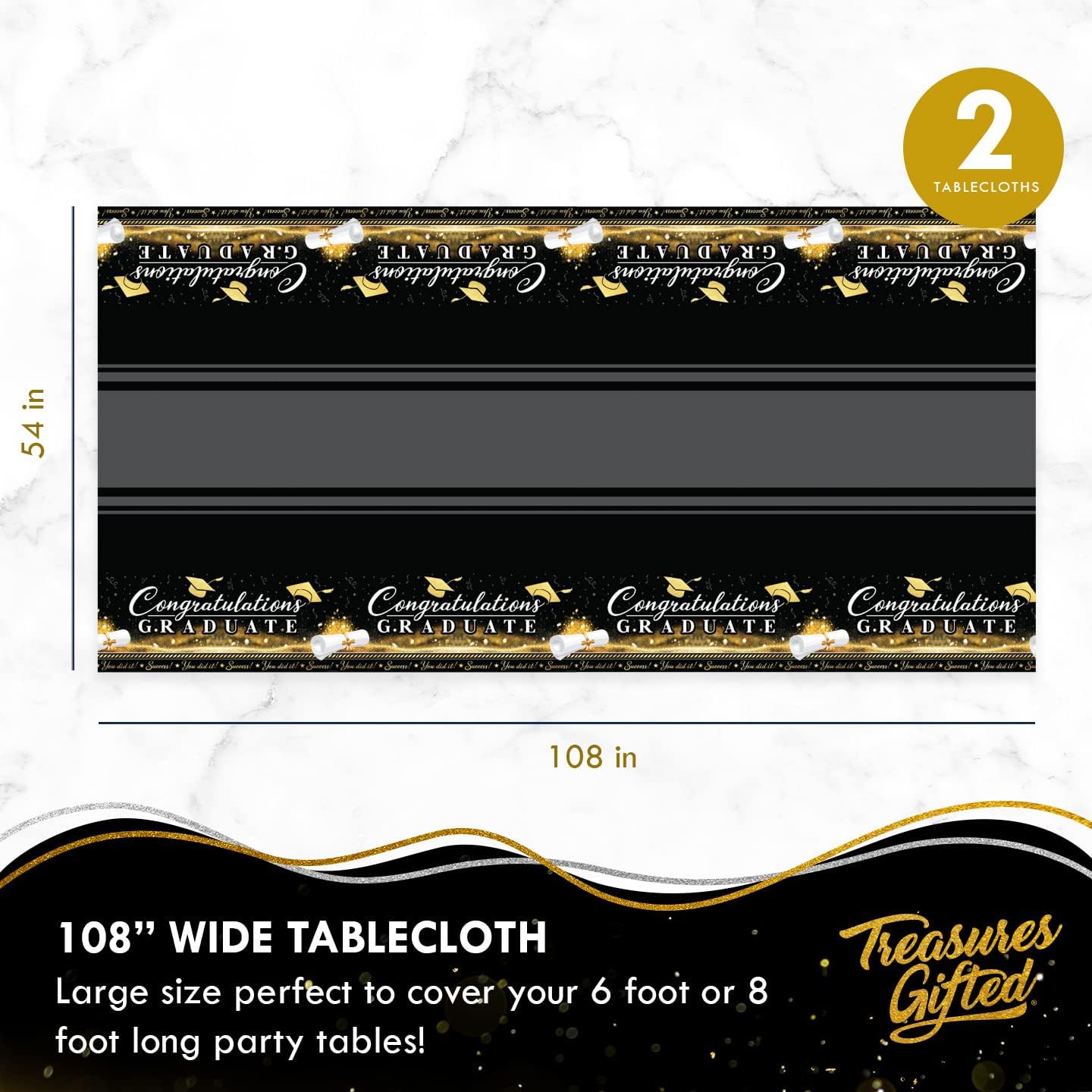 Treasures Gifted 2025 Graduation Decor Set - 24 Serving