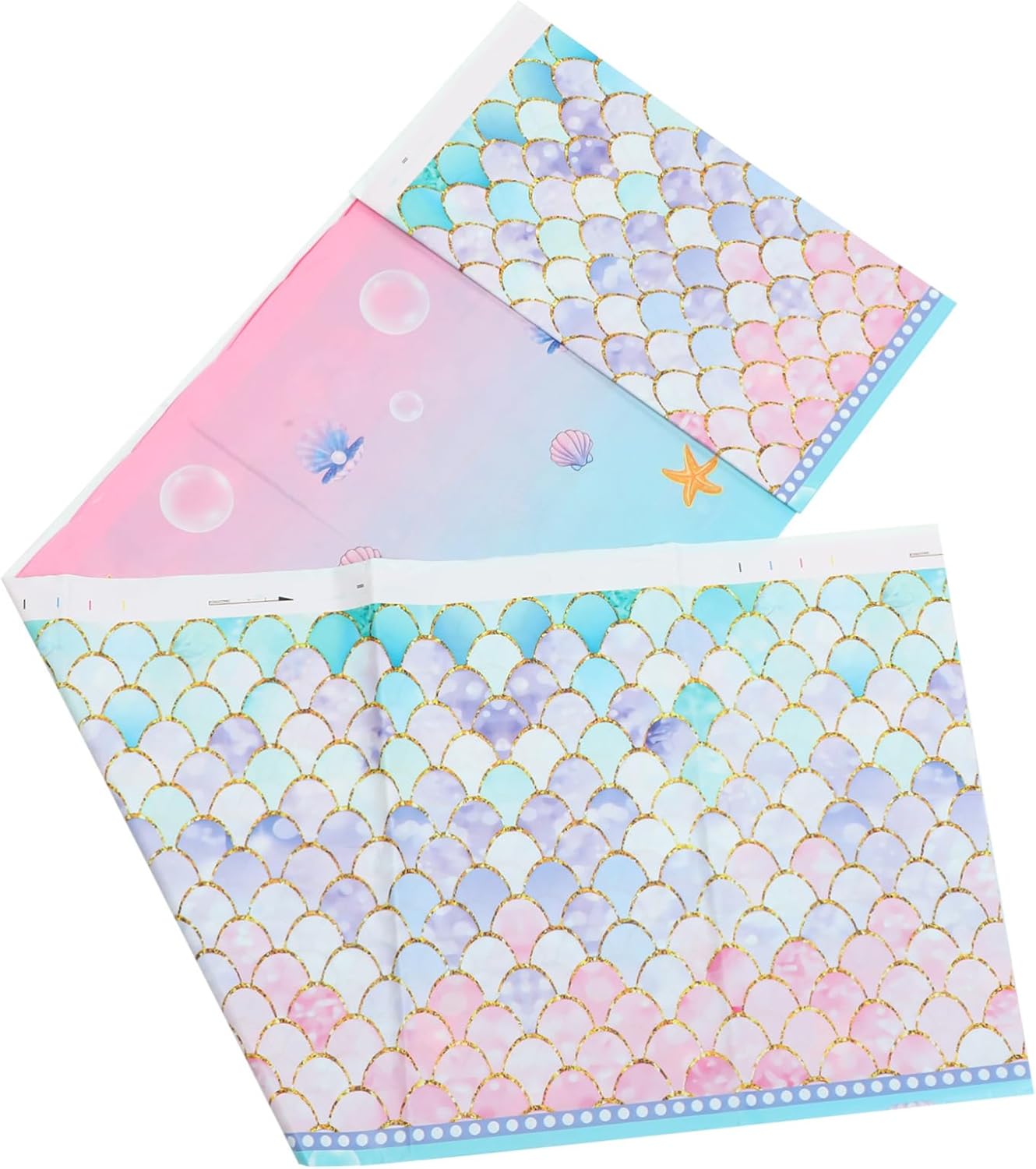 Disposable Mermaid Scale Tablecloth for Birthday Parties