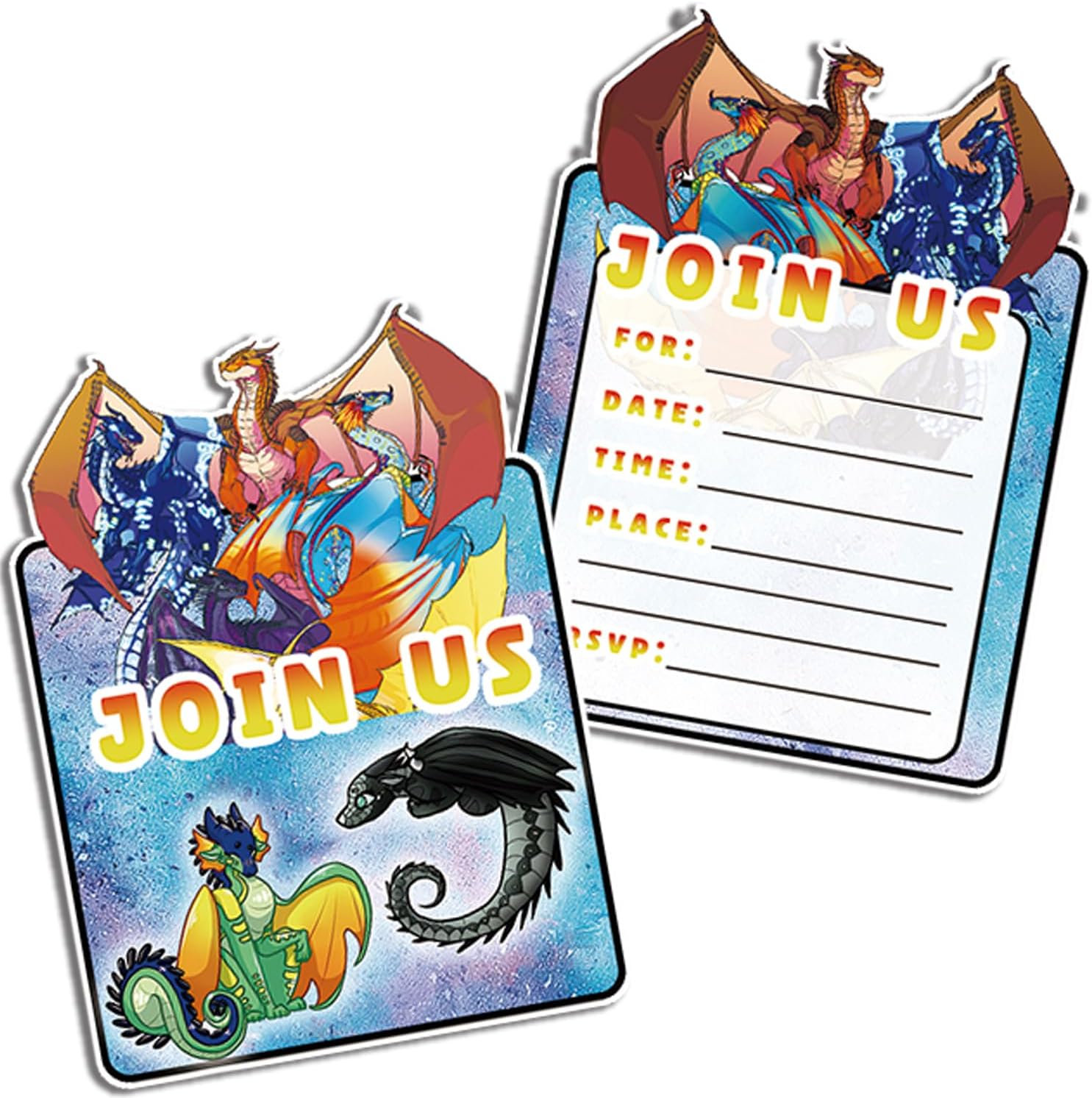 Wings of Fire Themed Birthday Invites Set of 20