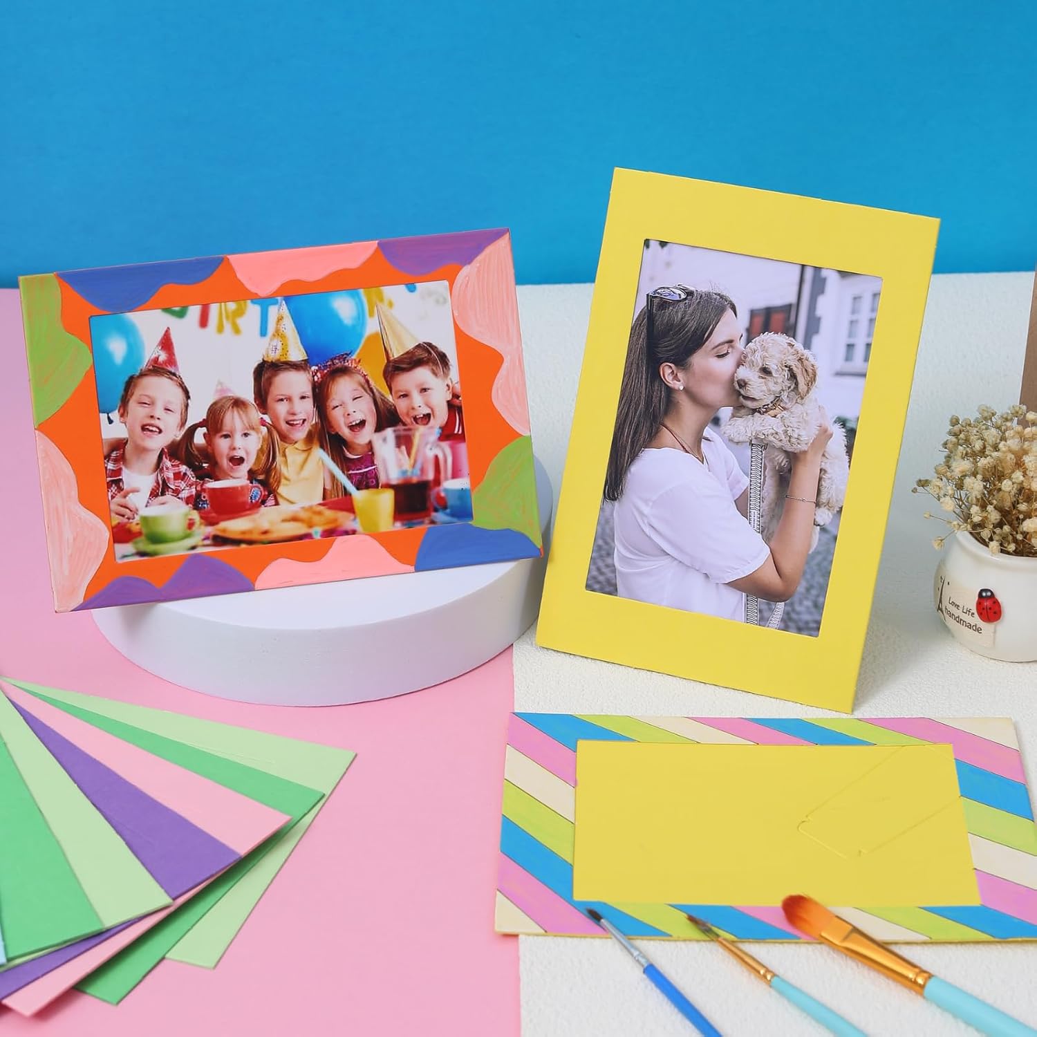Meonua Rainbow Paper Frames 4x6 Inch 100 Count