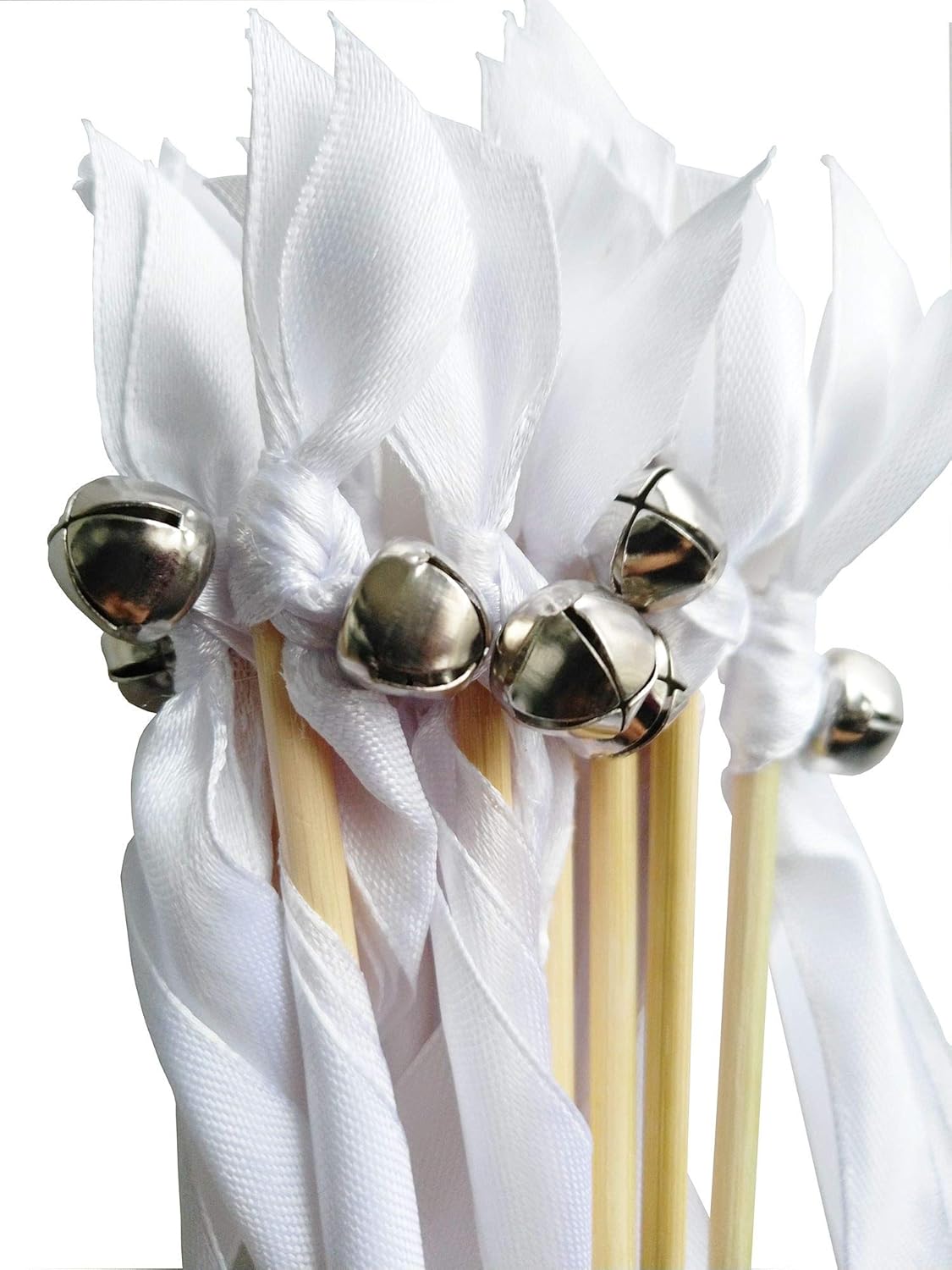 50PCS Magic Ribbon Wands with Bell and Ribbons for Parties