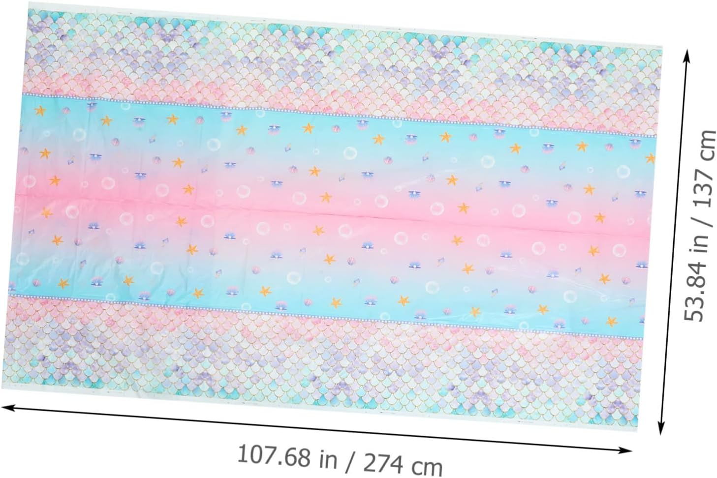 Disposable Mermaid Scale Tablecloth for Birthday Parties