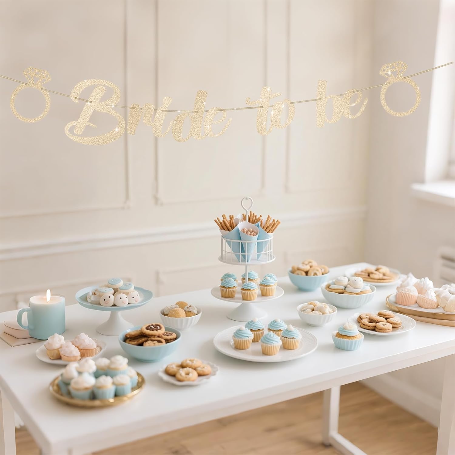 Bride To Be Banner Wedding Decorations Pre-Strung