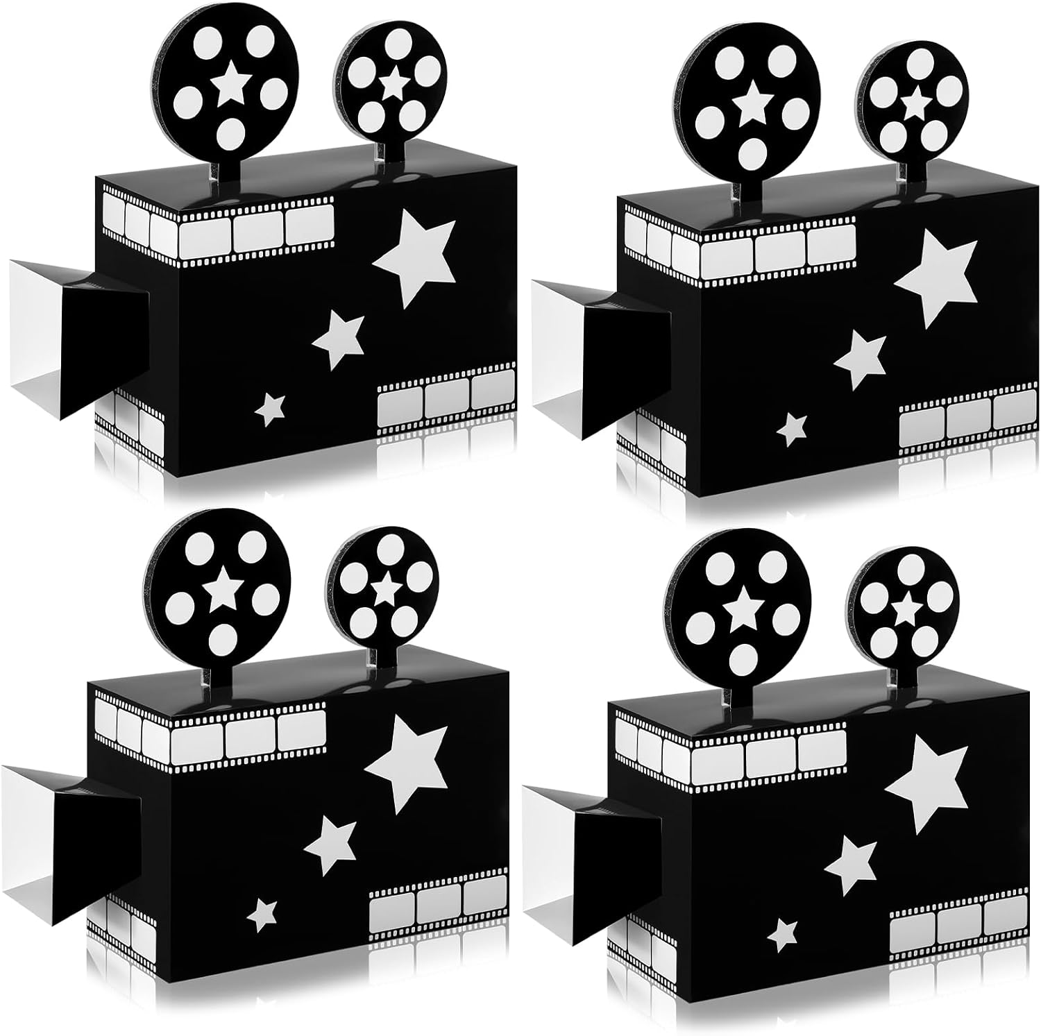 4 Pcs Movie Night Party Decorations Red Carpet Centerpieces