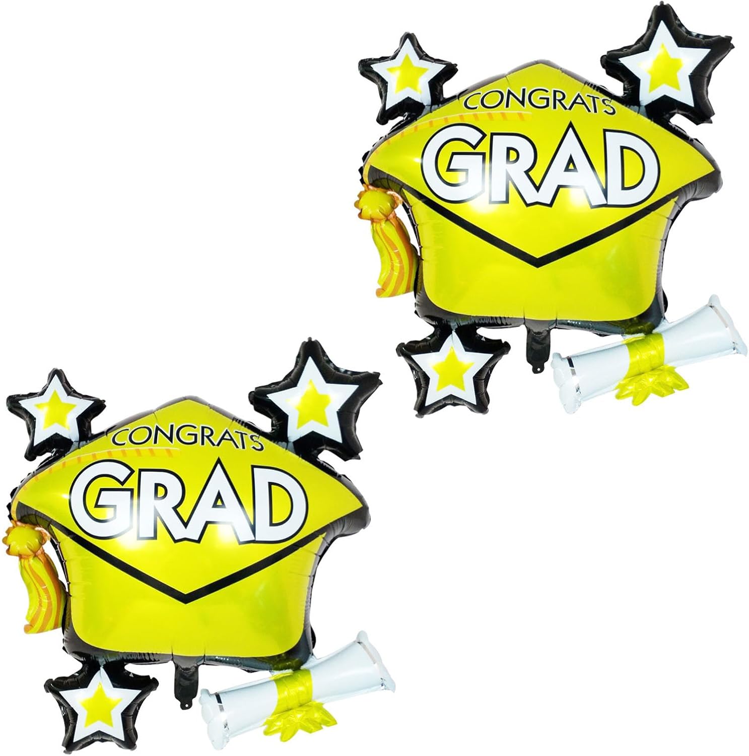 Soochat Graduation Cap Balloon 2Pcs Gold