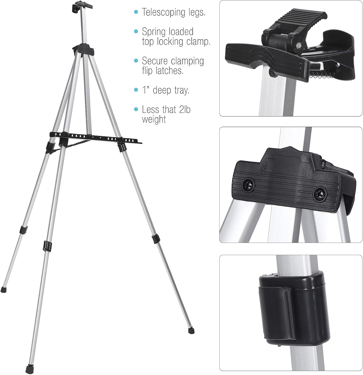 Portable Adjustable Aluminum Easel for Artists and Students