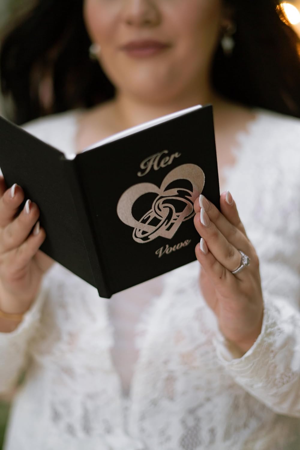IMPRESS Vow Books His and Hers Wedding Linen Foil Stamped