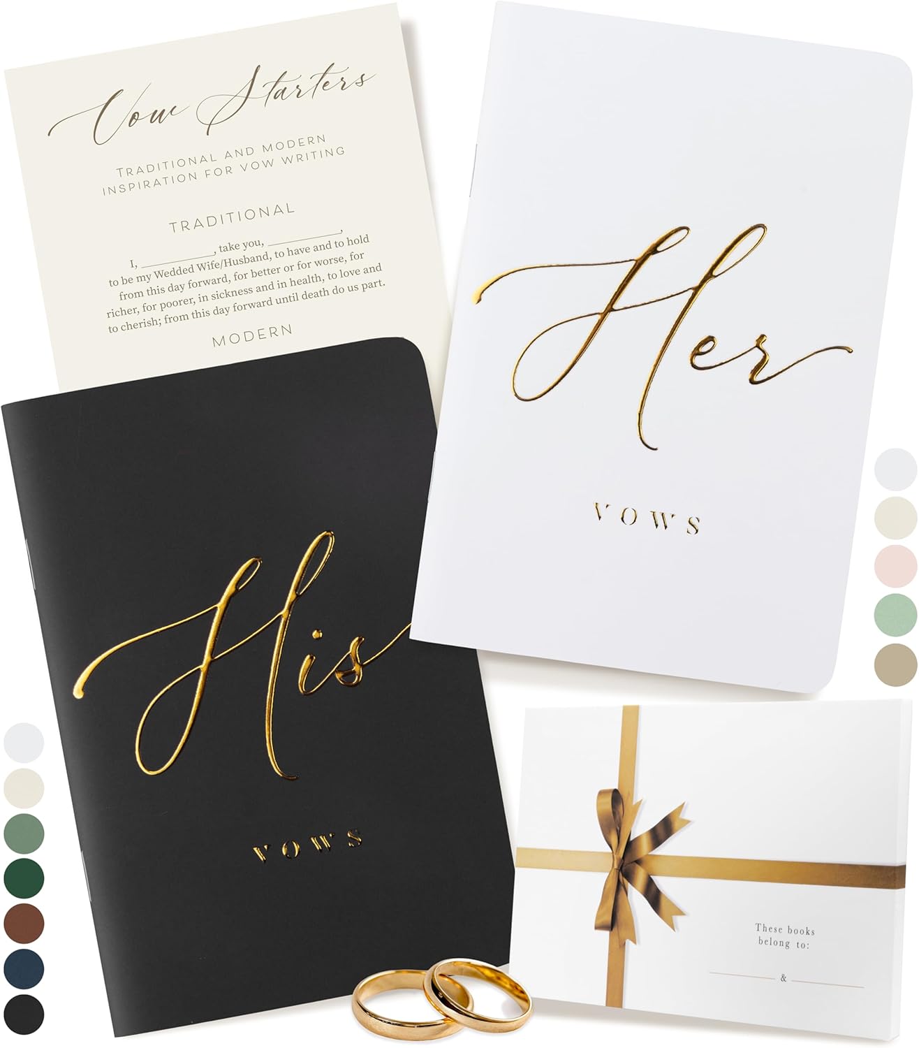 ARTESORI Premium Wedding Vow Book His and Hers