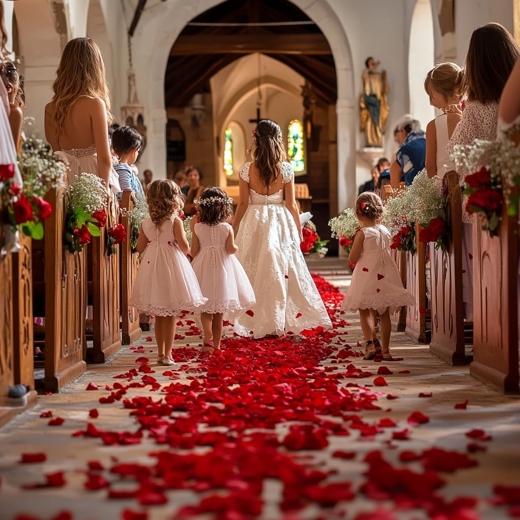 340PCS Real Red Rose Petals Dried Confetti