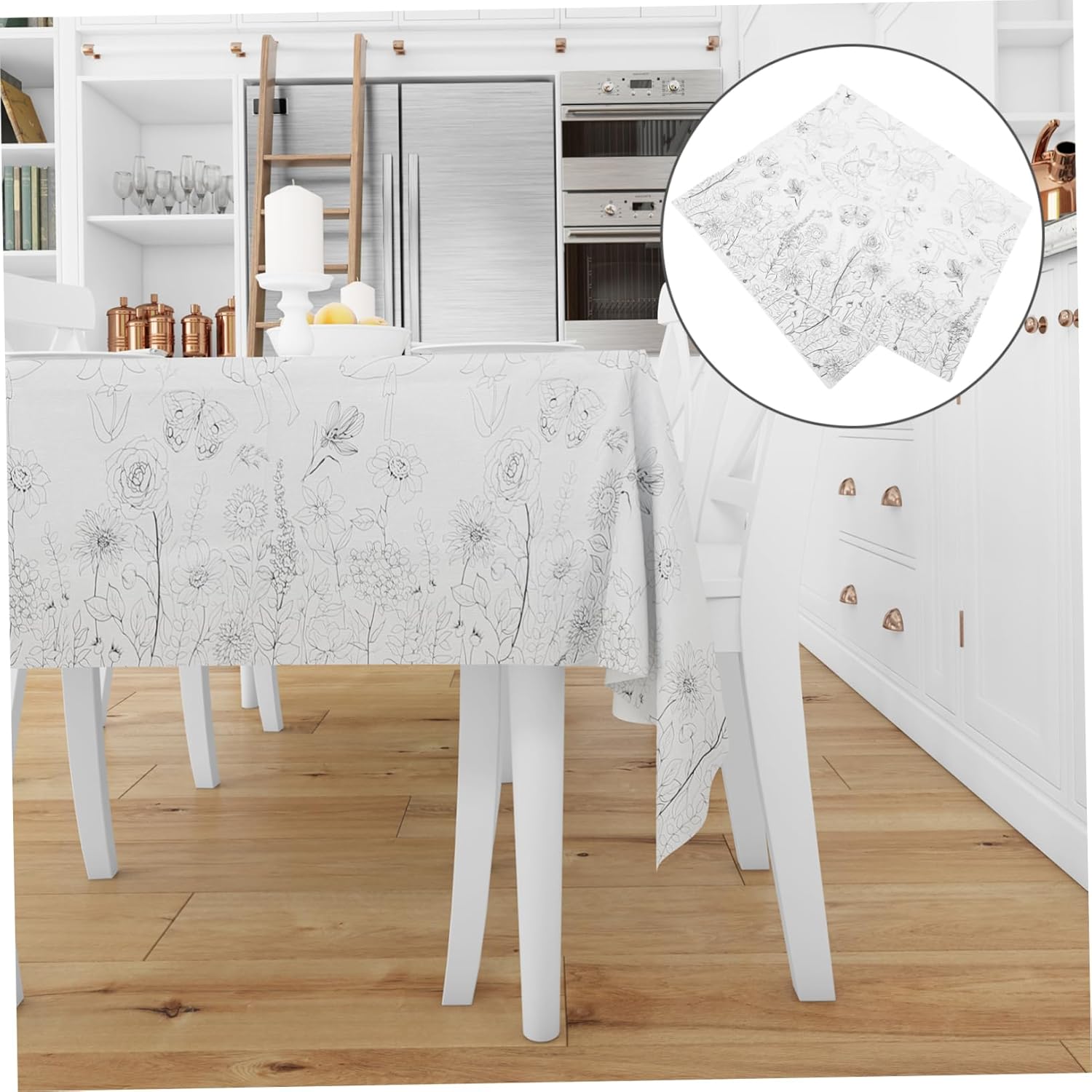 Uonlytech Flower Fairy Birthday Table Cover for Kids Parties