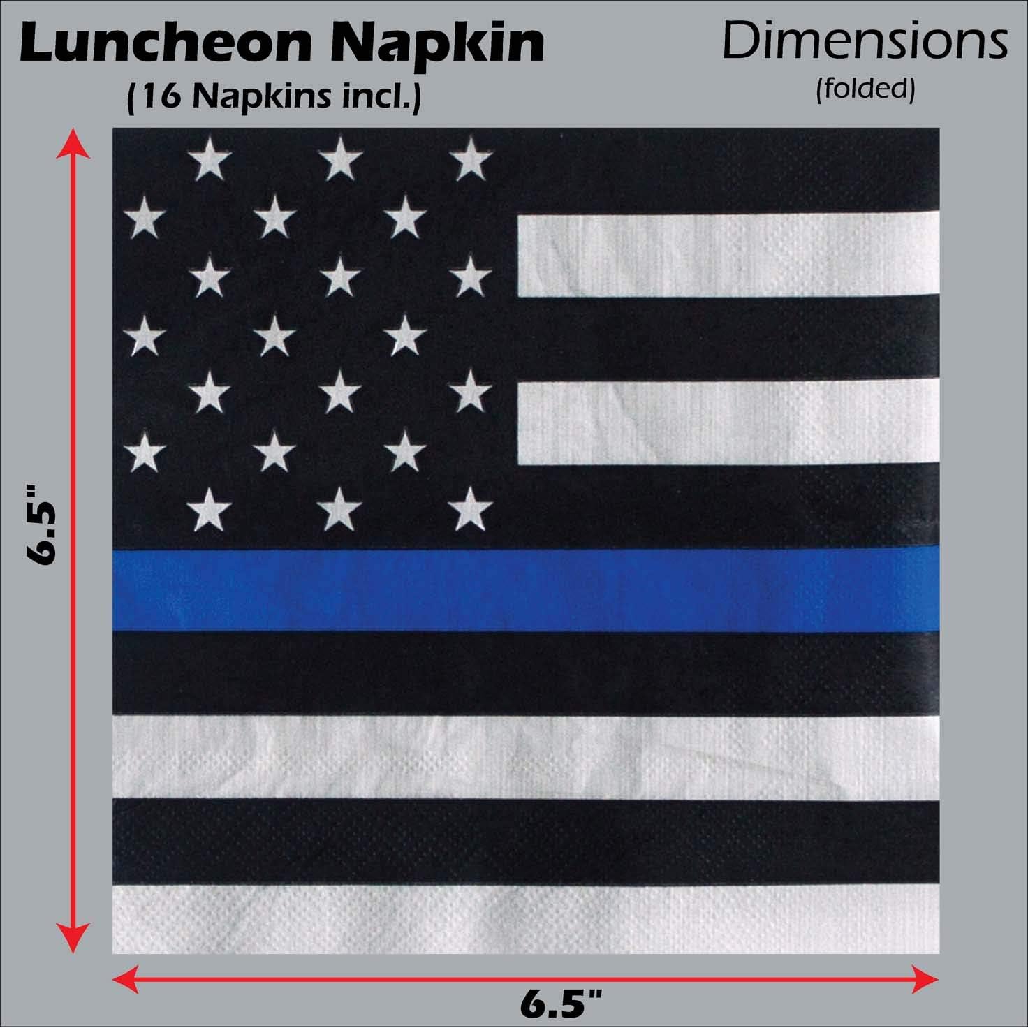 Thin Blue Line Party Pack for 16 Guests