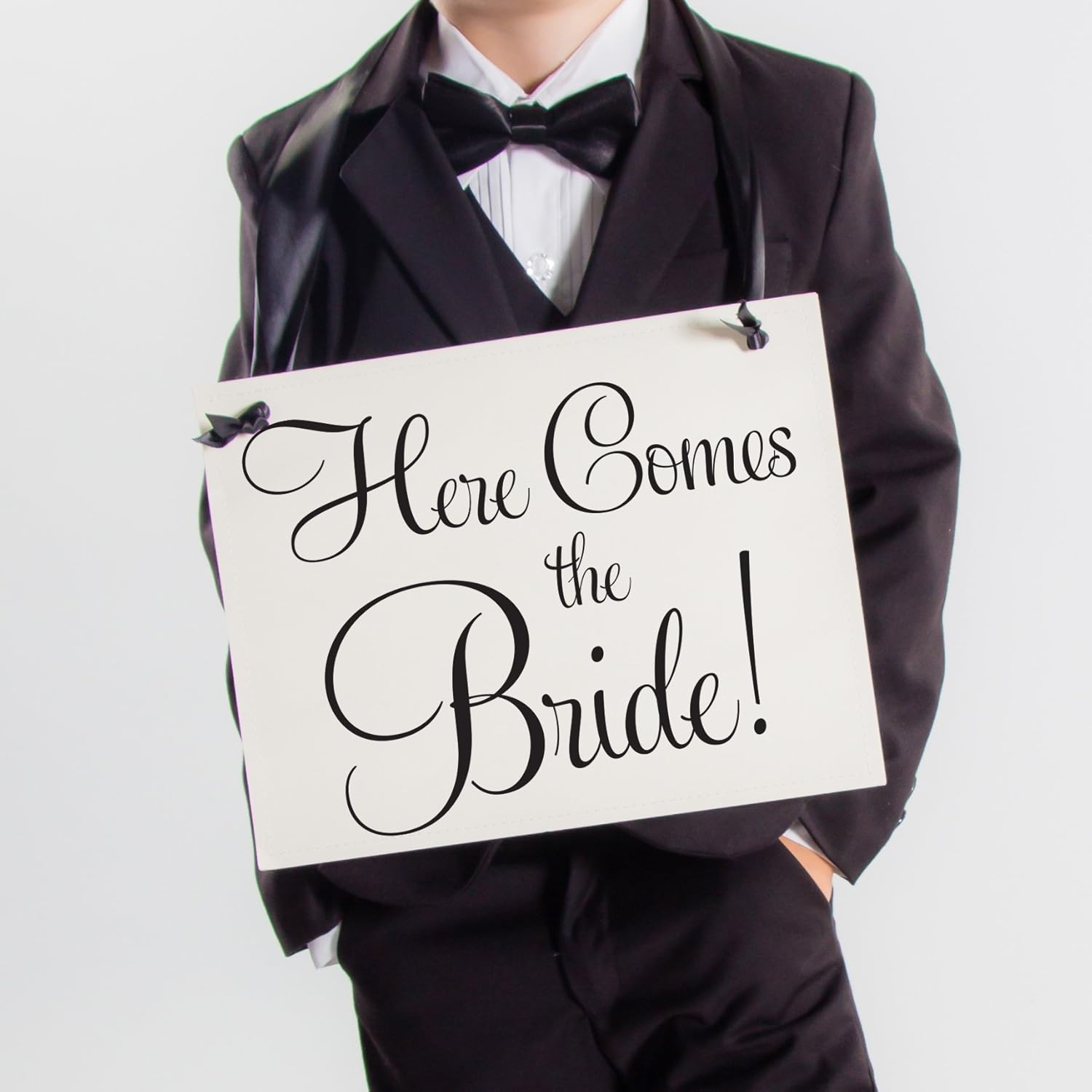 Ritzy Rose Ring Bearer Wedding Sign with Flower Girl Banner 1