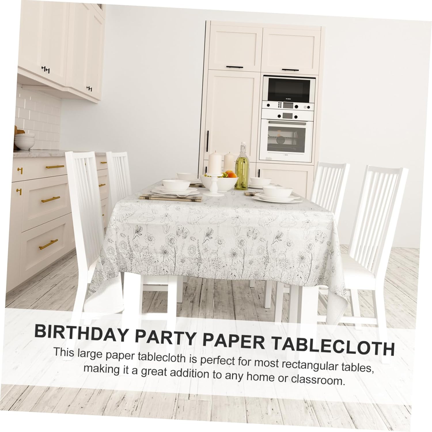 Uonlytech Birthday Fairy Theme Tablecloth Decor for Parties