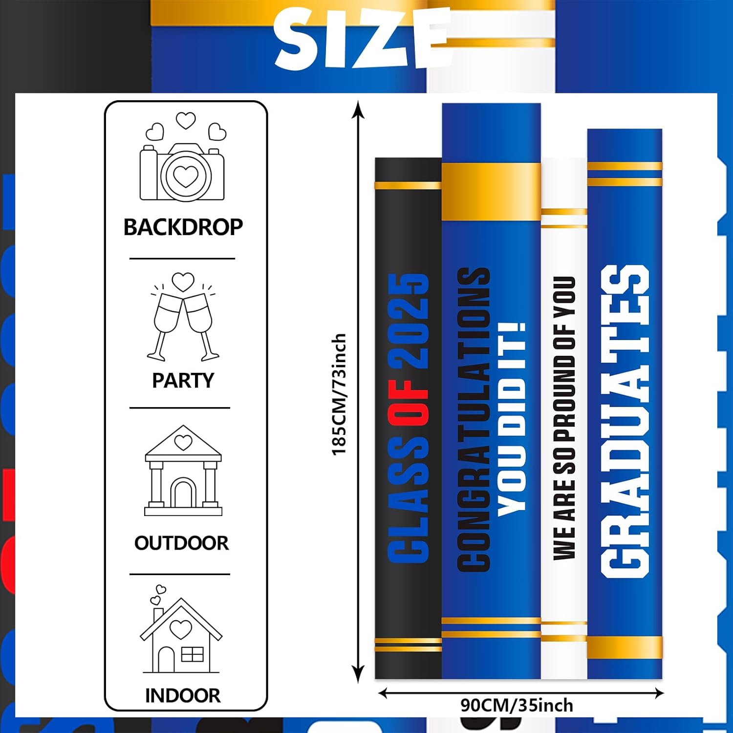 2025 Graduation Banner Decorations Red