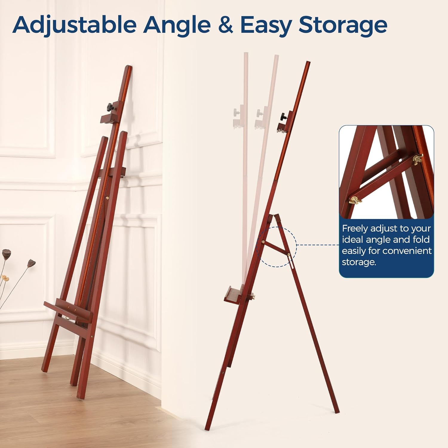 VISWIN Foldable Wooden Art Easel for Painting and Display