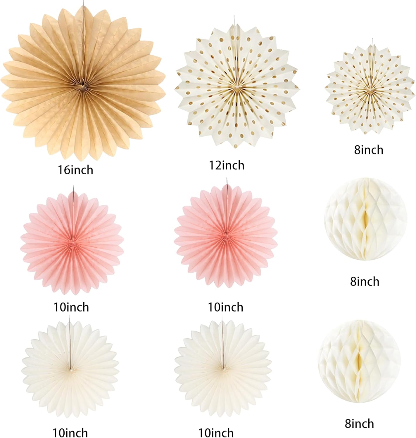 Crenics Champagne Gold Birthday Decorations Party Set