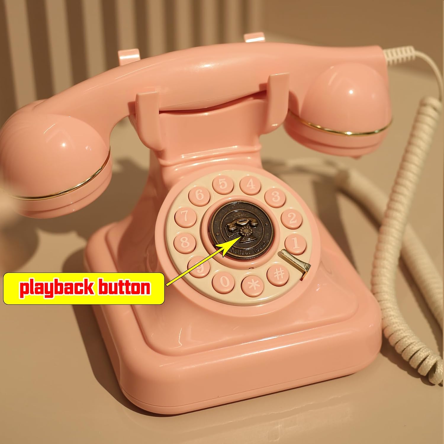 Pink Audio Guest Book Phone for Weddings