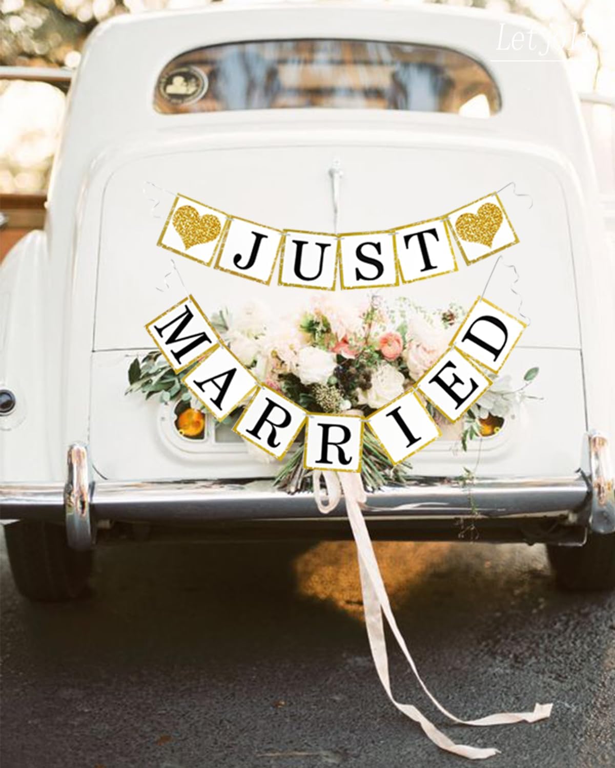Just Married Wedding Banner Garland 6Ft Decorations