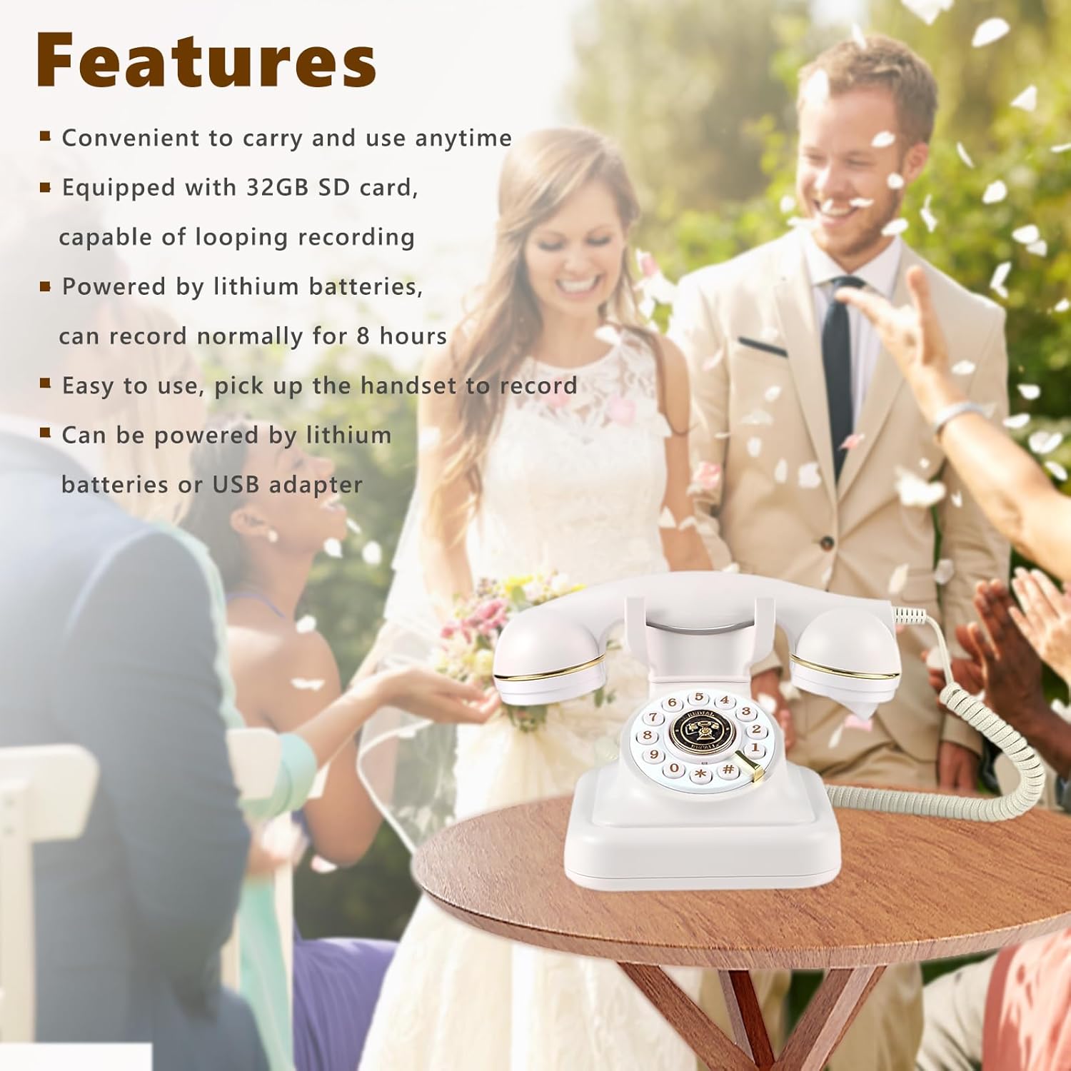 Audio Guest Book Wedding Phone for Memories