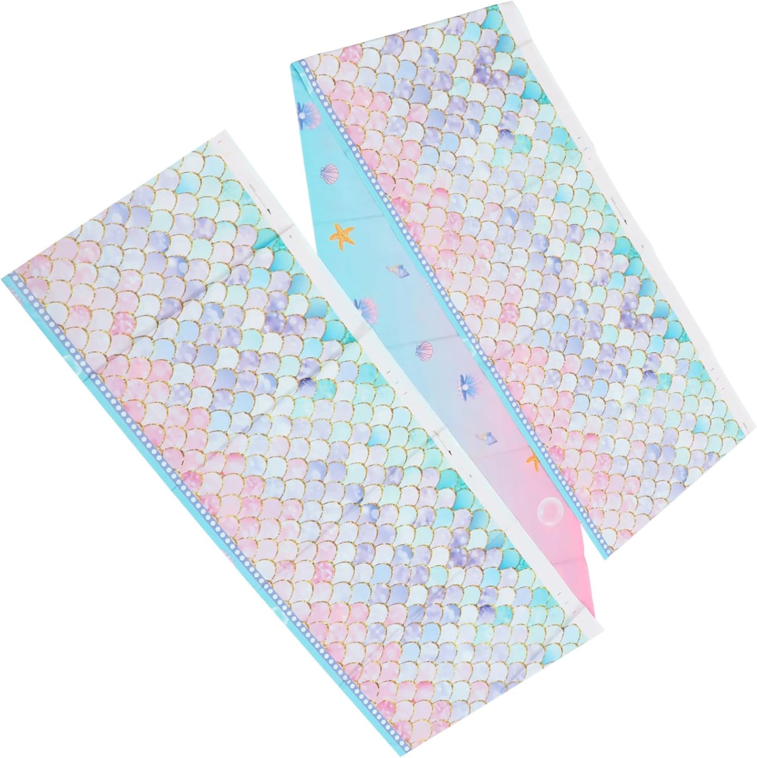 Disposable Mermaid Table Cover for Birthday Parties