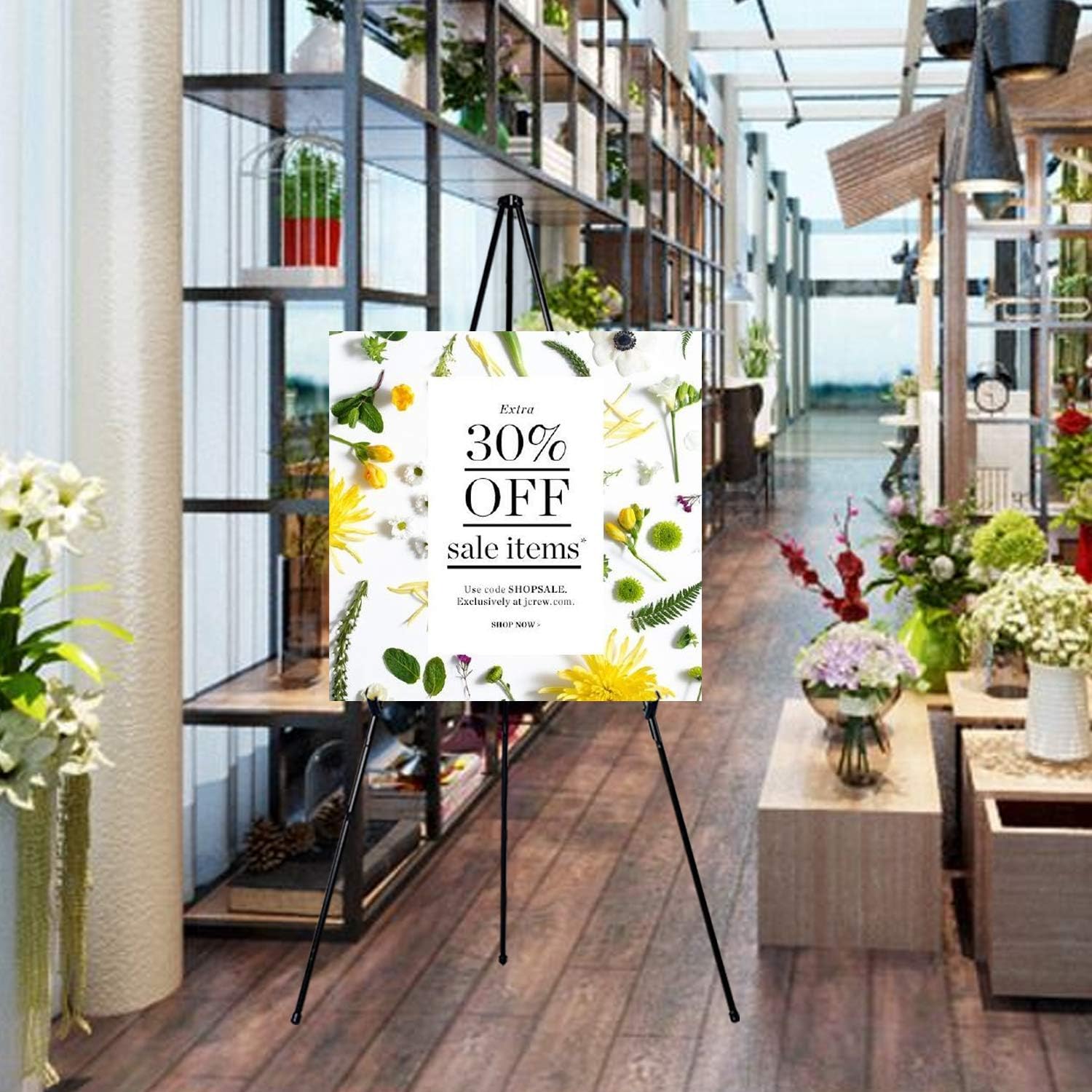 63 Inch Folding Easel Stand for Display and Signage
