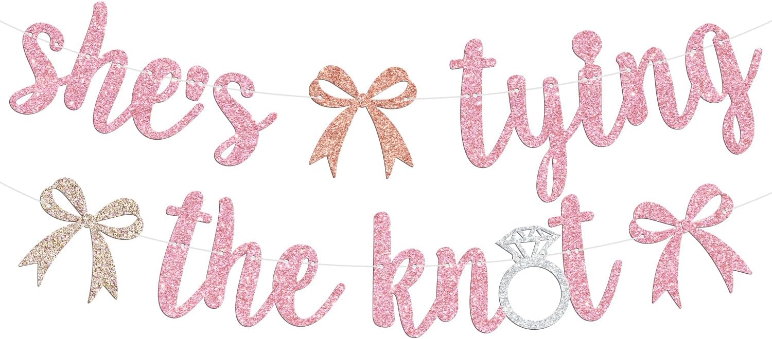 Shes Tying the Knot Banner Bridal Shower Decorations