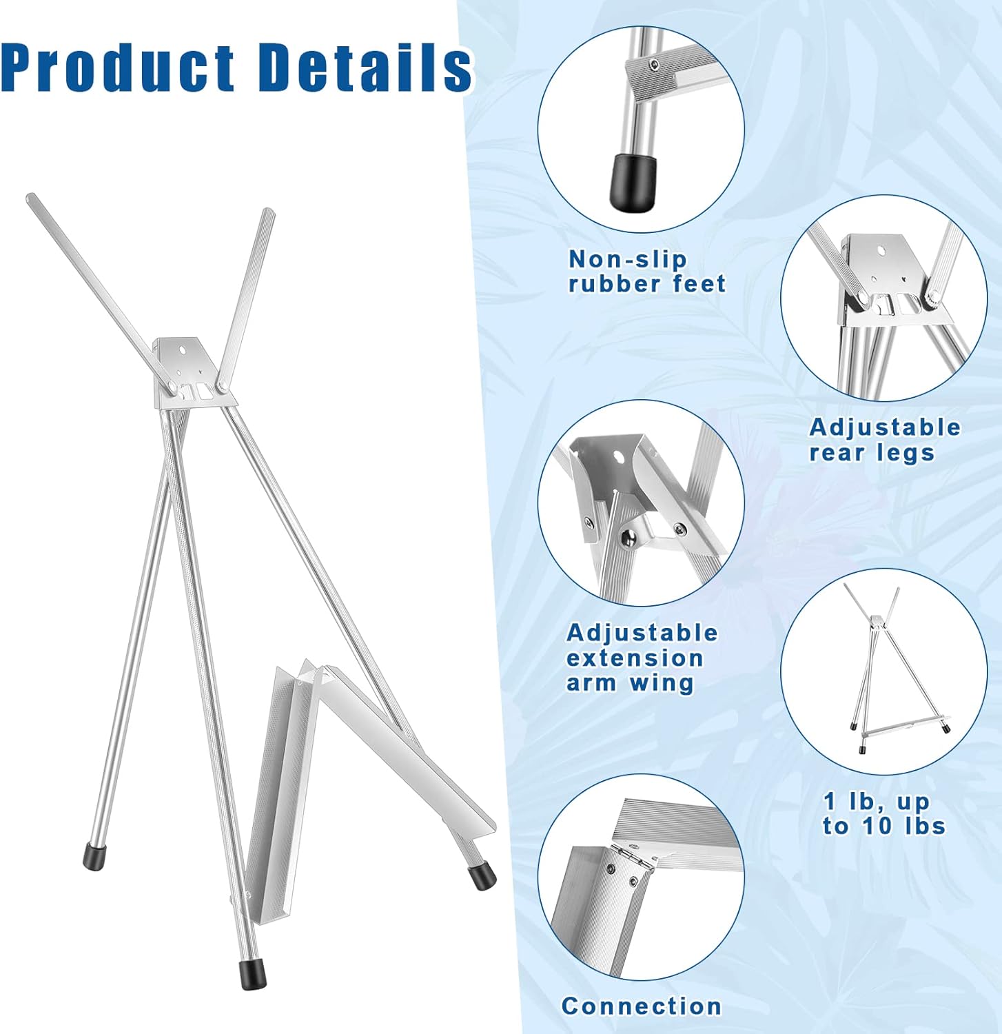 Xinnun 24 Pack Adjustable Aluminum Easels Stand 1