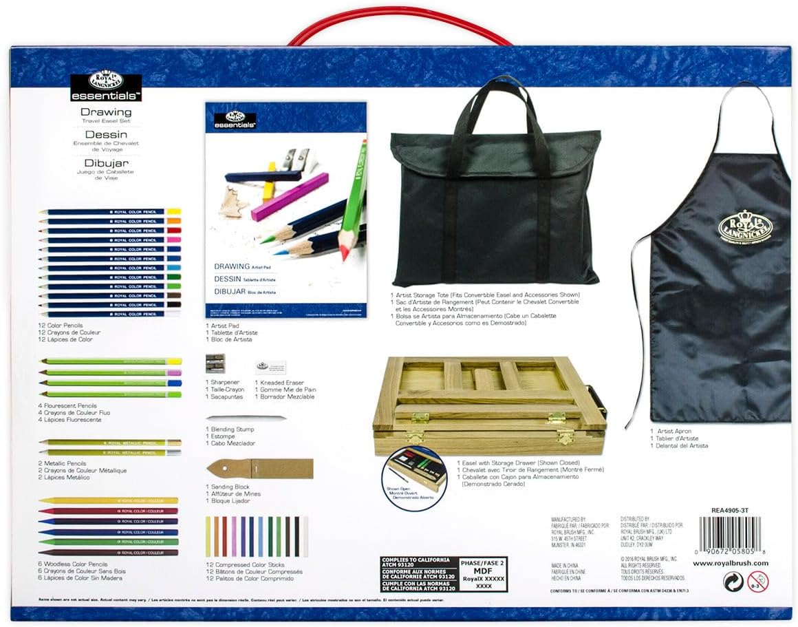 Royal Langnickel Easel Art Set with Storage Bag Blue