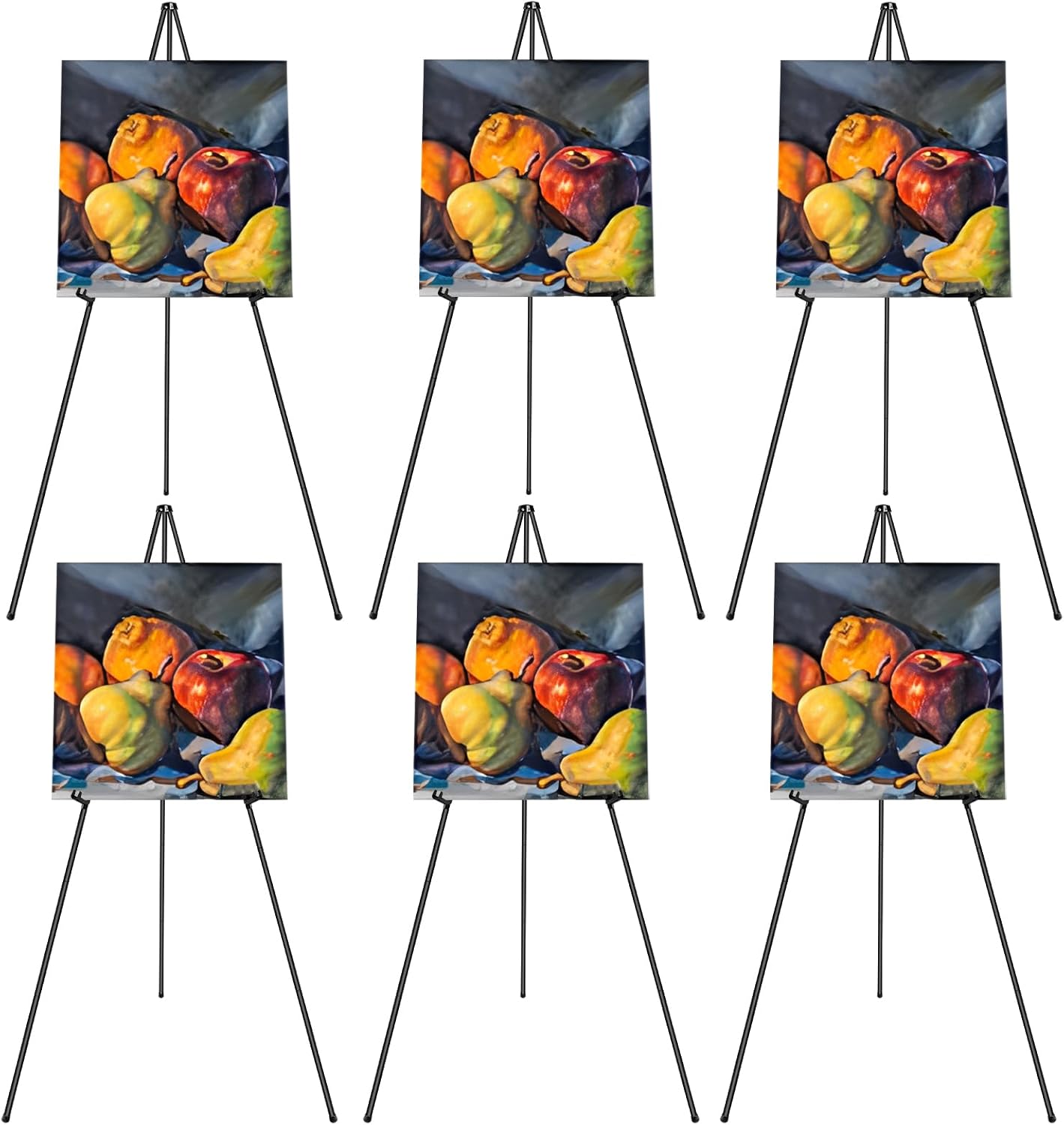 PUJIANG 6 Pack Foldable Art Easels with Case