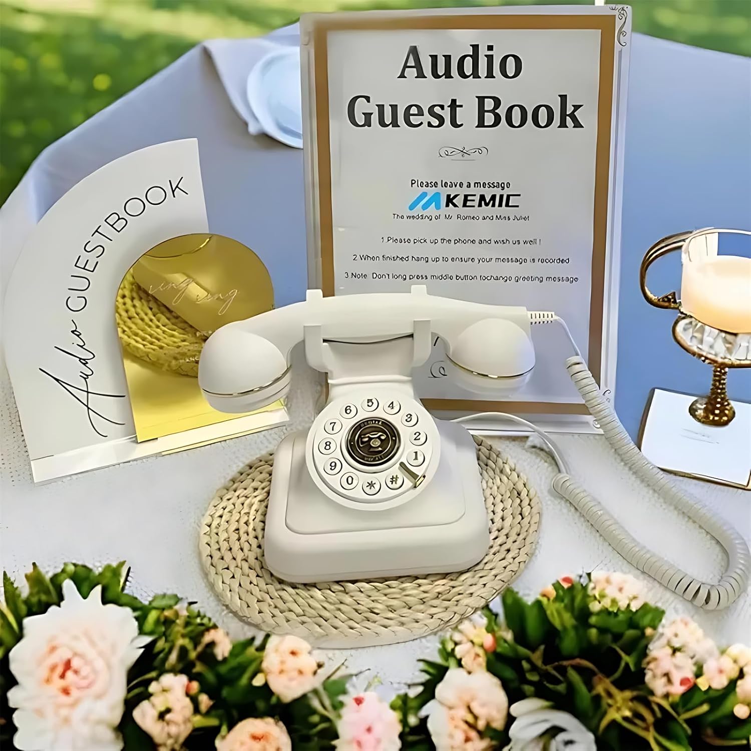 Retro Voicemail Recorder Guestbook for Weddings