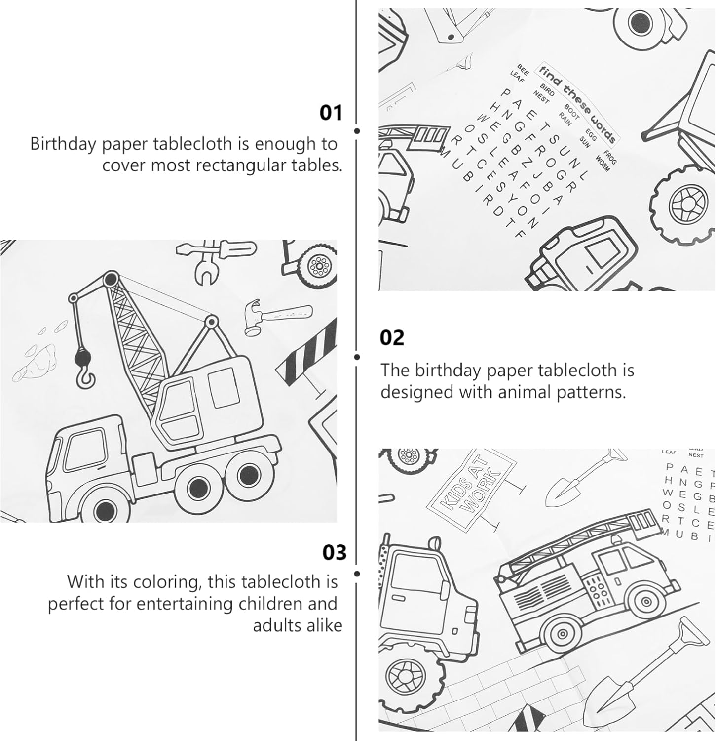 Angoily Birthday Graffiti Tablecloth for Kids and Adults