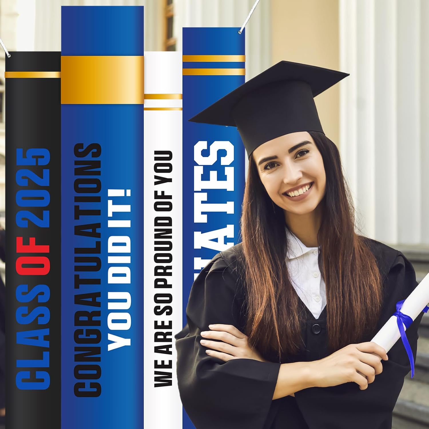 2025 Graduation Banner Decorations Red