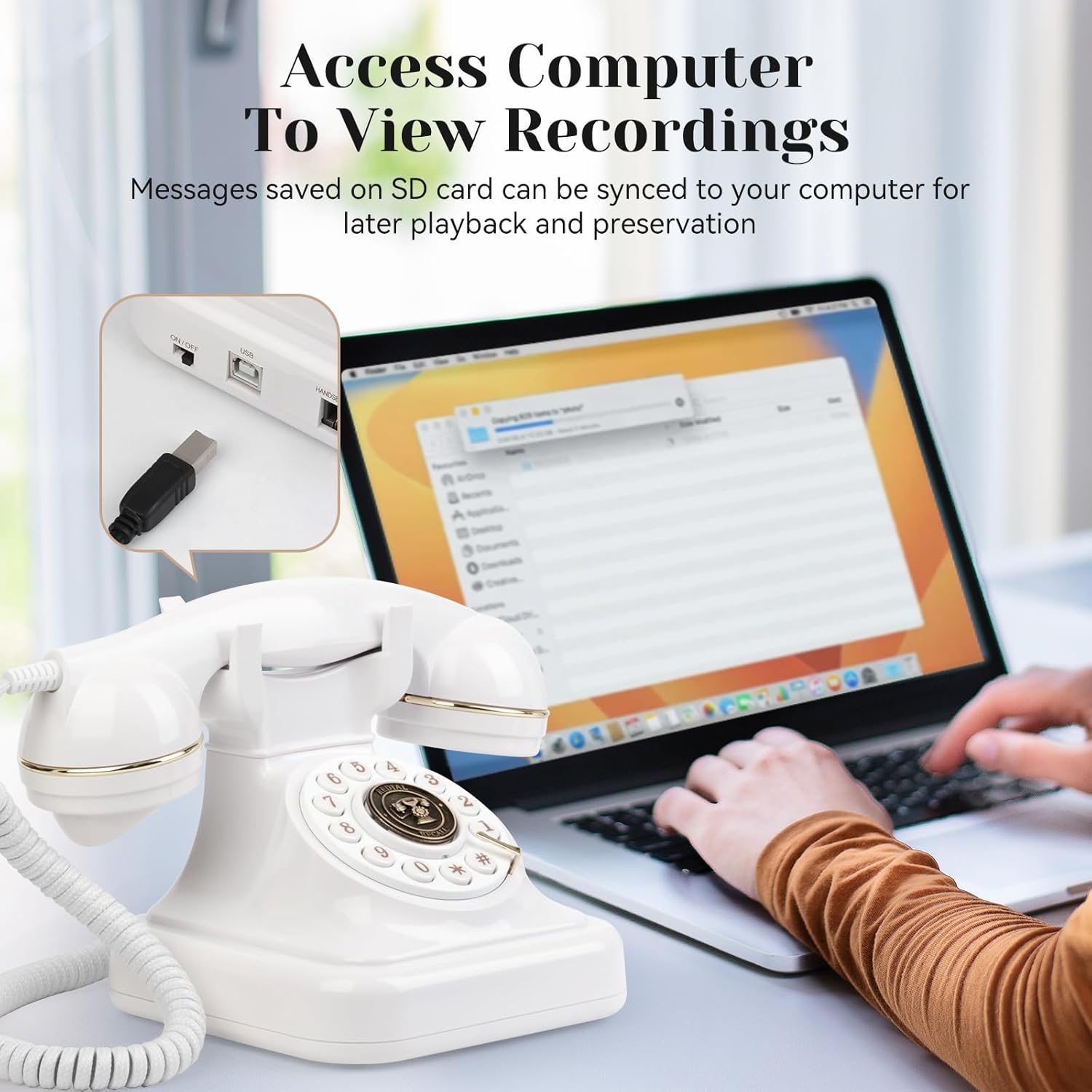 Sangyn Audio Guest Book Phone White