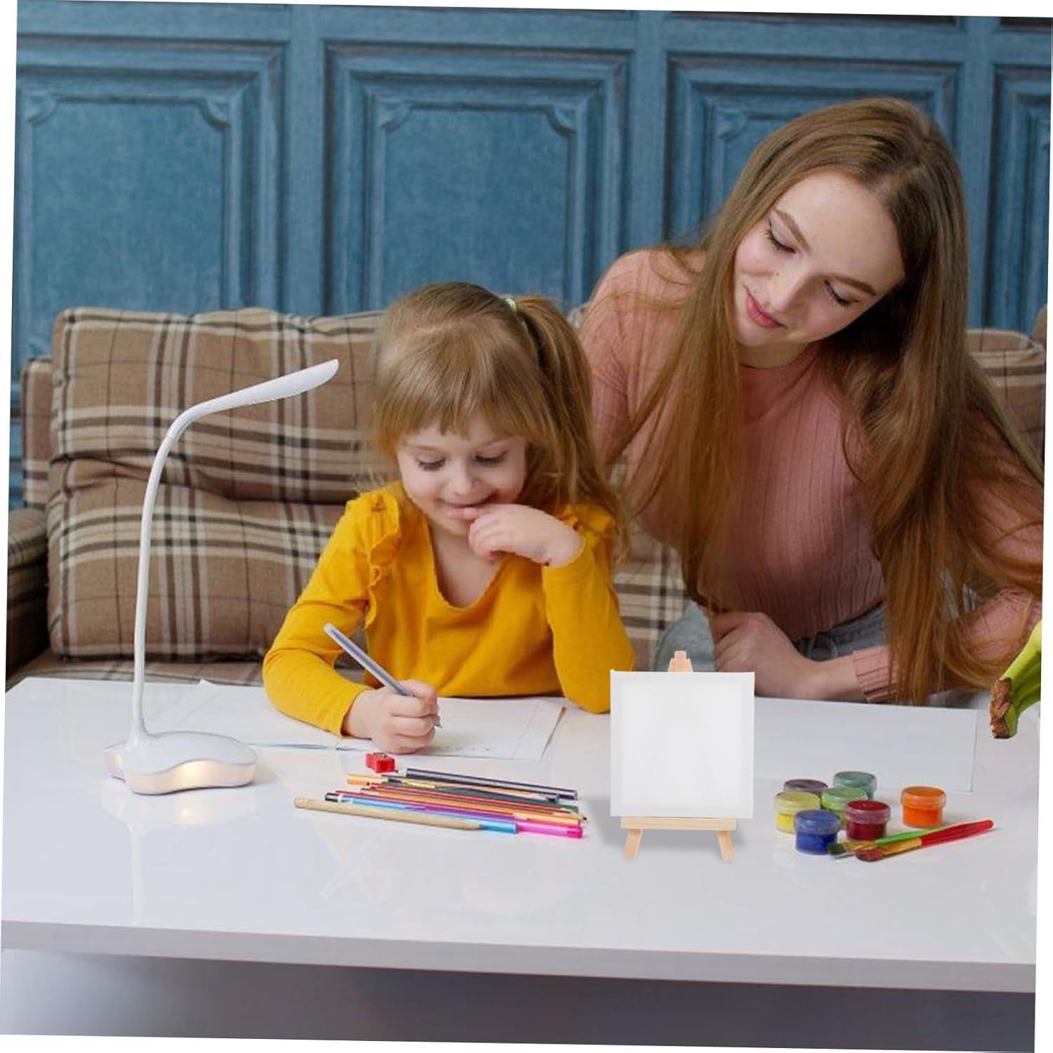 LIFKOME 12Pcs Small Canvases with Easels for Painting and Arts