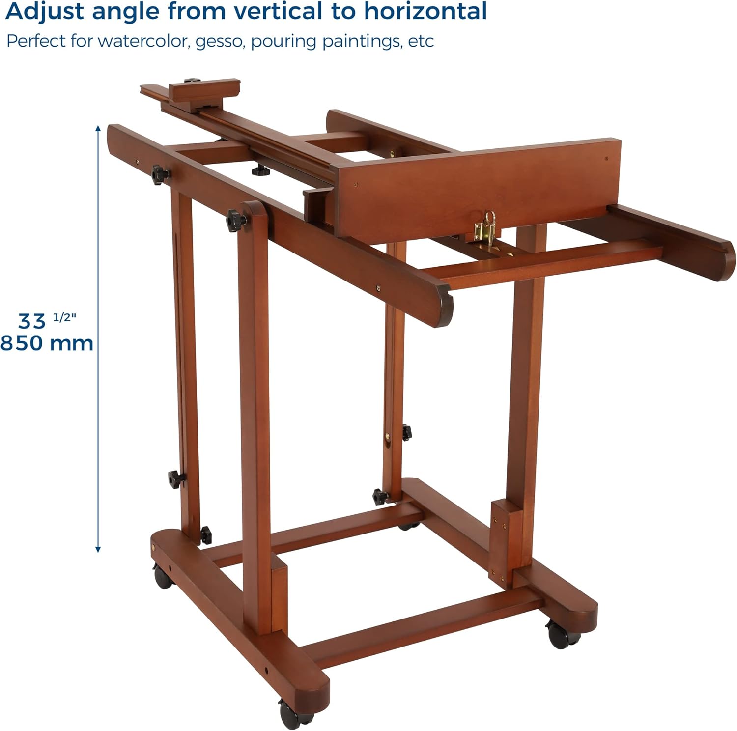 VISWIN Heavy-Duty H Frame Easel with Storage and 4 Wheels
