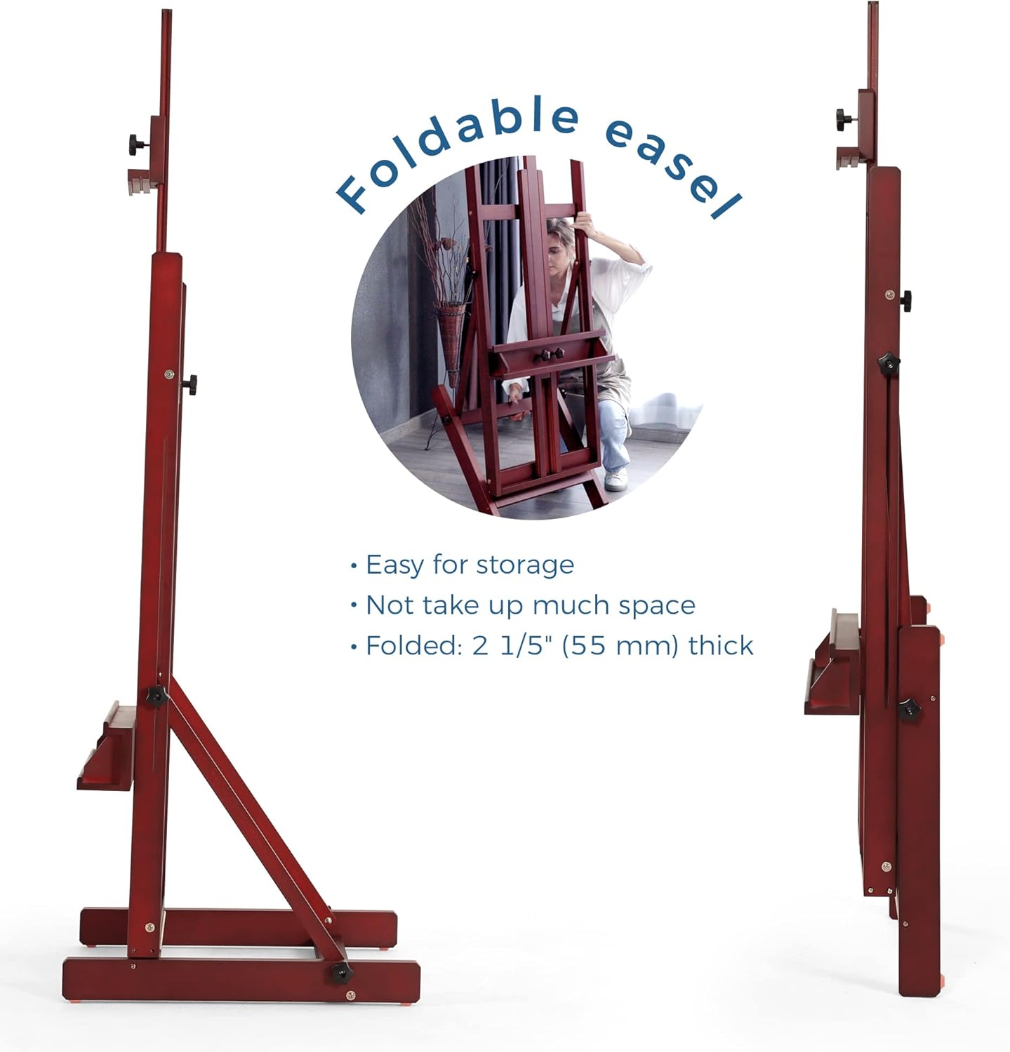 VISWIN Large Adjustable H-Frame Easel with Storage Tray 1