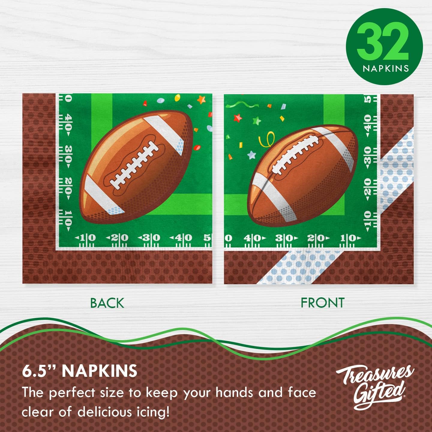 Treasures Gifted Football Party Decorations Set