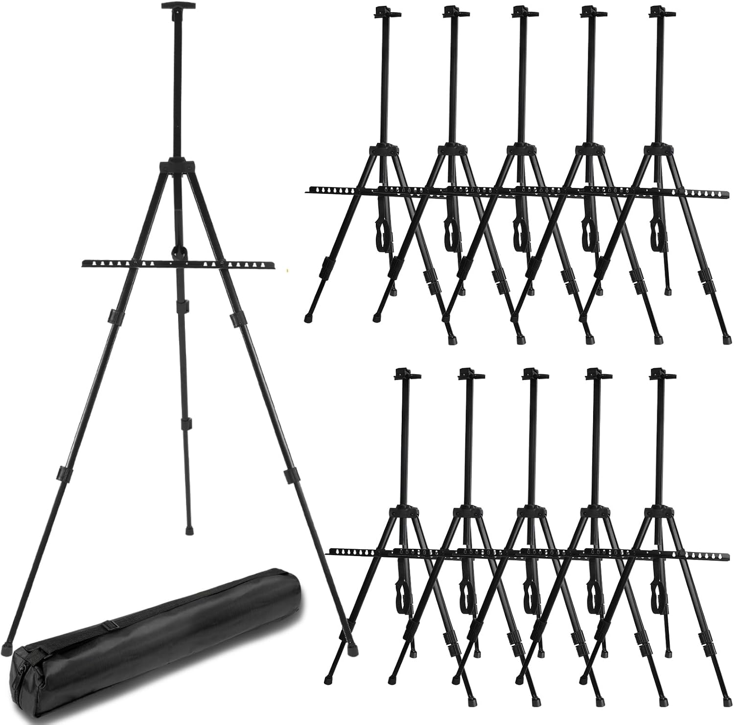 Qunclay 10 Pack Adjustable Height Easel Stand