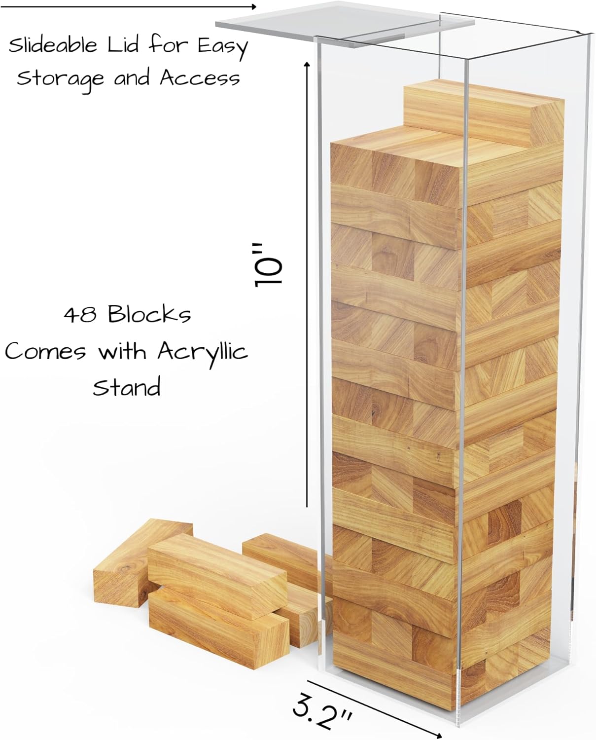 LIFETOO 100 Guest Wooden Block Wedding Game
