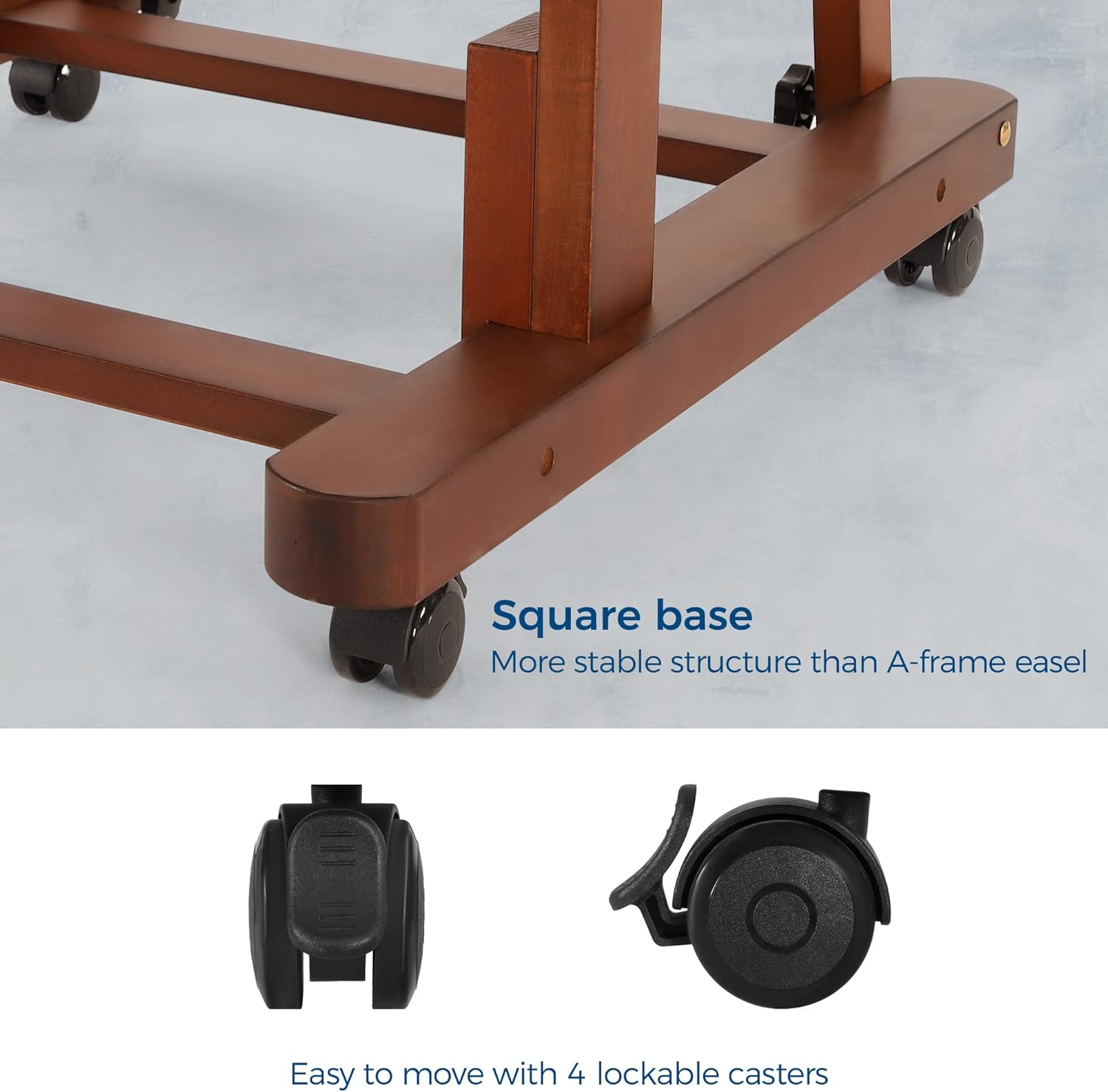 VISWIN Heavy-Duty H Frame Easel with Storage and 4 Wheels