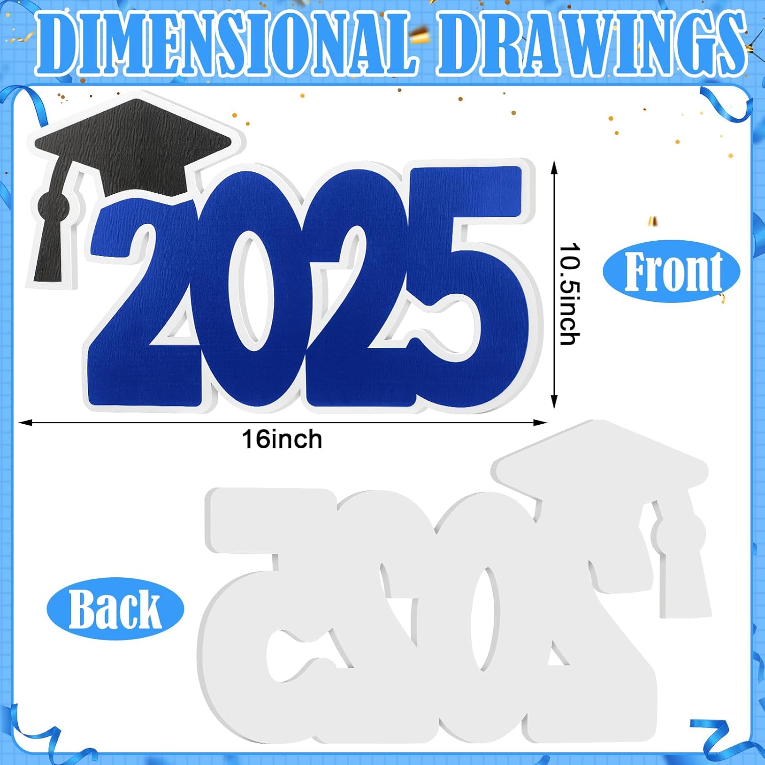 2025 Graduation Guest Book Sign Wood Board Party Decor