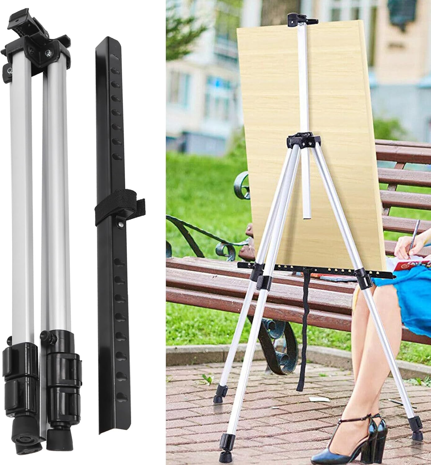 Belupai Artist Easel Stand with Carry Bag