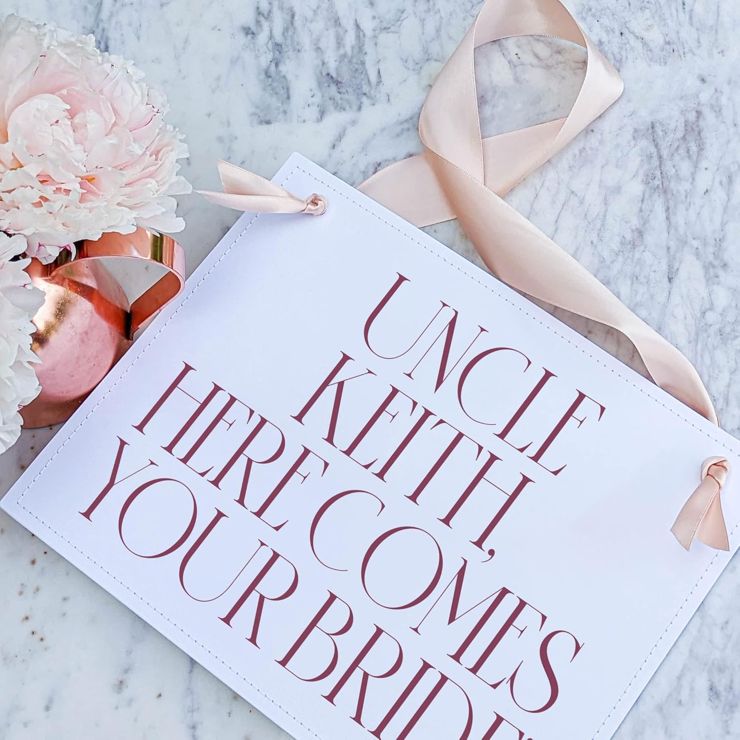 Personalized Ring Bearer Wedding Sign for Nephew