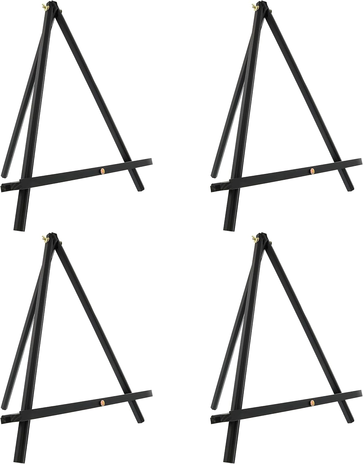US Art Supply 12 Black Wood Easel 4 Pack