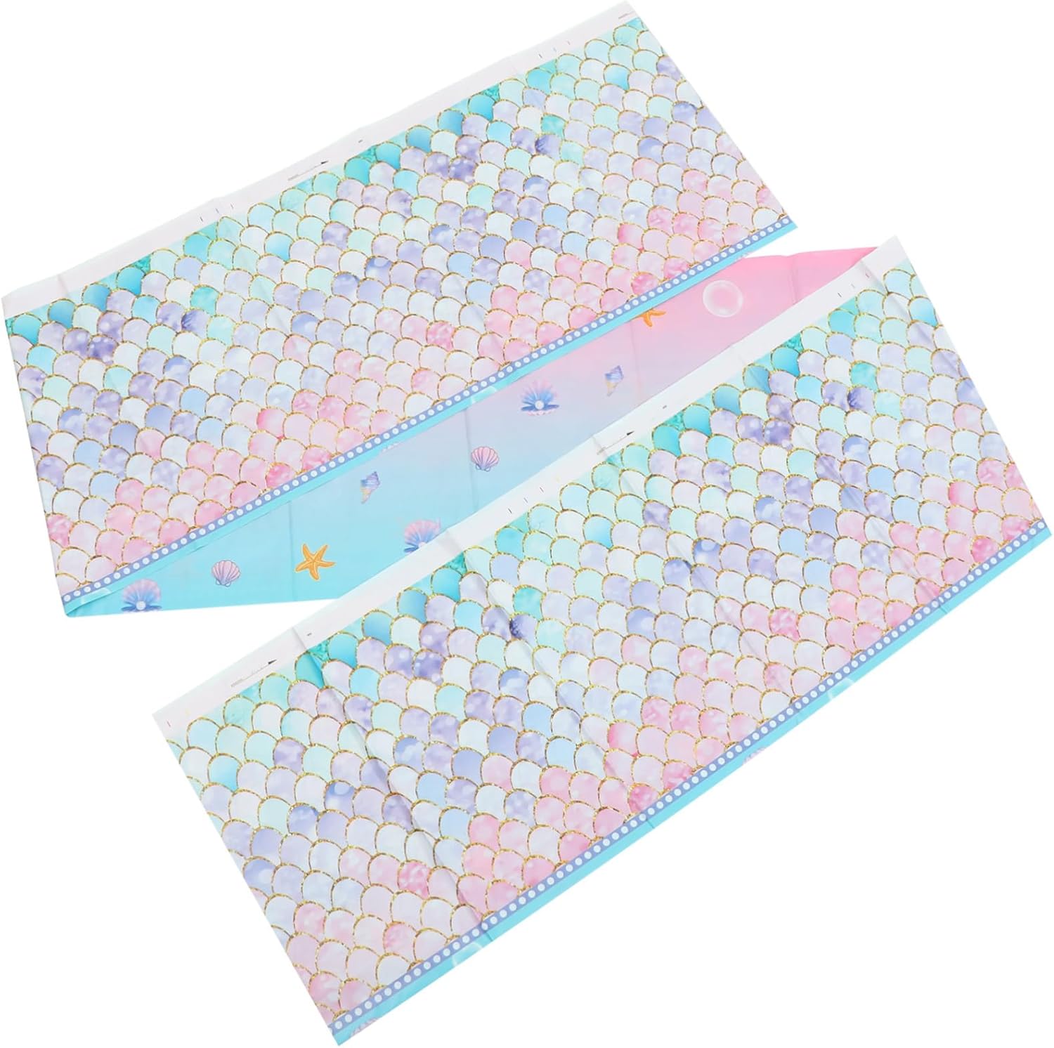 Mermaid Table Cloth for Birthday Party Sea Theme Decor