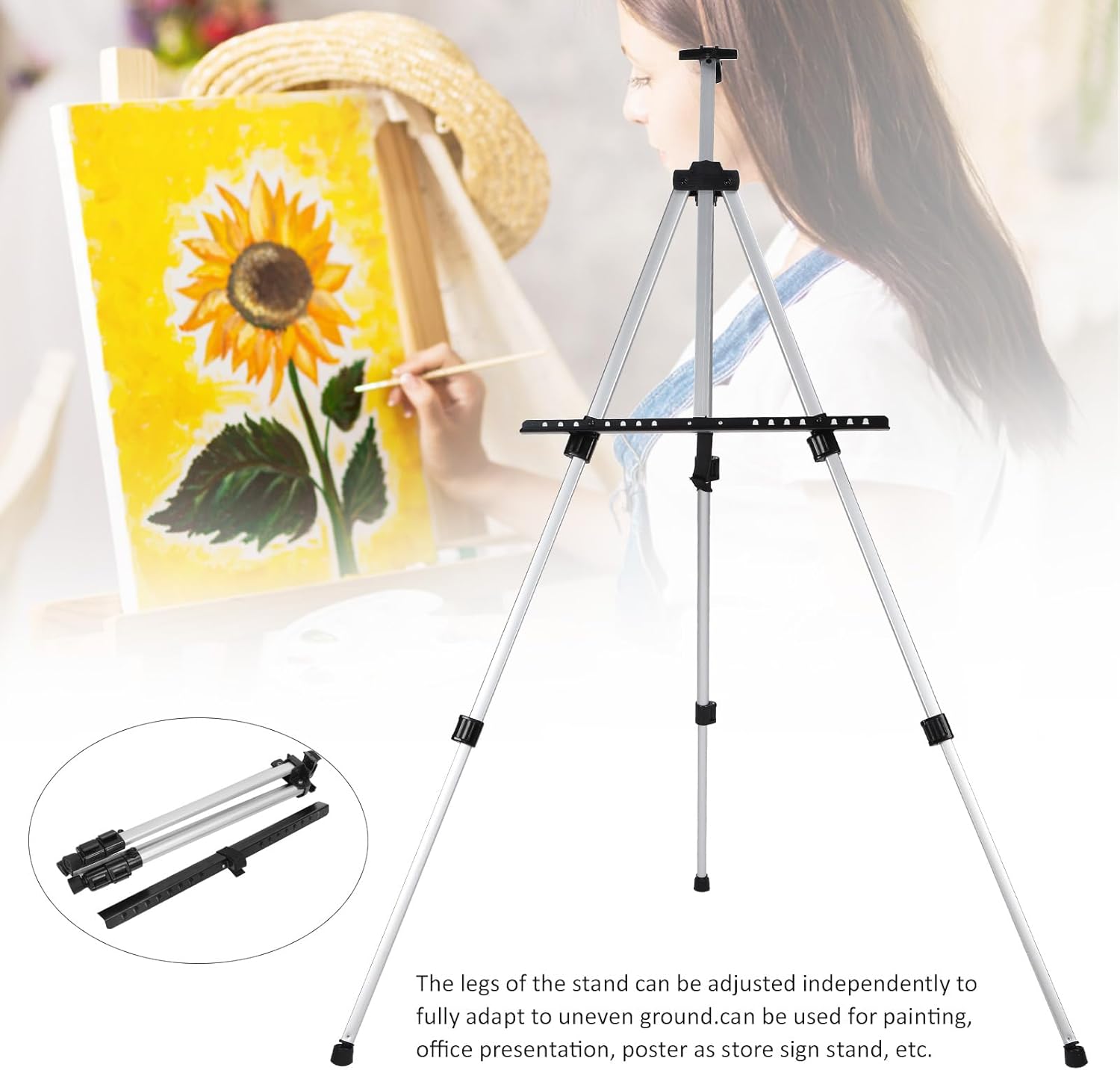 Belupai Artist Easel Stand with Carry Bag