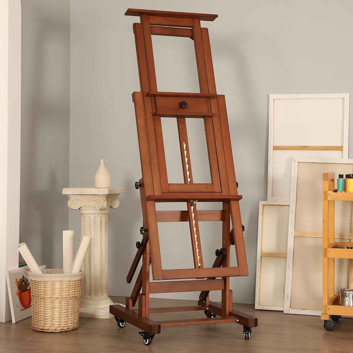 VISWIN Extra Large Heavy Duty H Frame Easel for Painting and Art